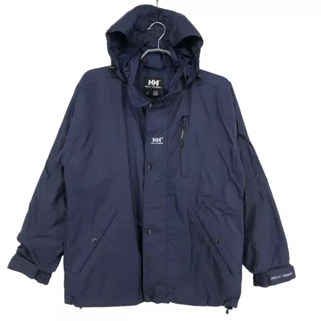 Vintage Helly Hansen Uomo Cappuccio Pioggia Cappotto Giacca Taglia S