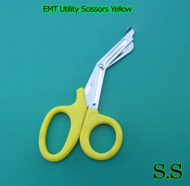 6 Yellow Emt Paramedic Bandage Shears Ems Scissors 7.5"