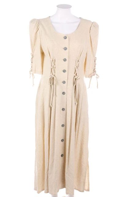Lino Dirndl Oktoberfest di seconda mano 19 = D 38 beige caldo