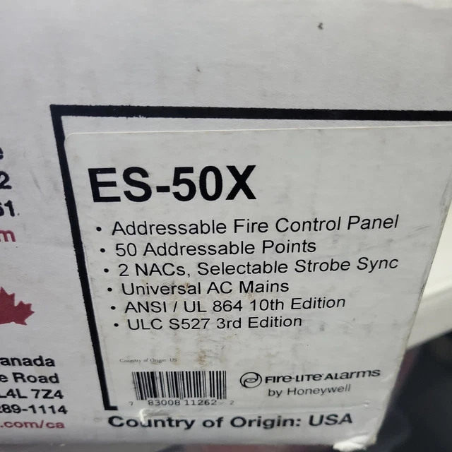 FIRELITE ES50X 50 Point Addressable Fire Alarm Control Panel NIB! EUR