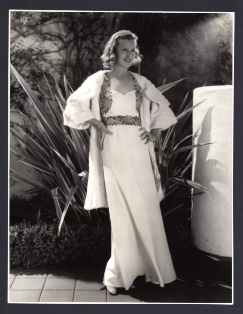 Gorgeous Large Deco Lilian Harvey Gown Otto Dyar Fox Films Silver Gelatin Photo