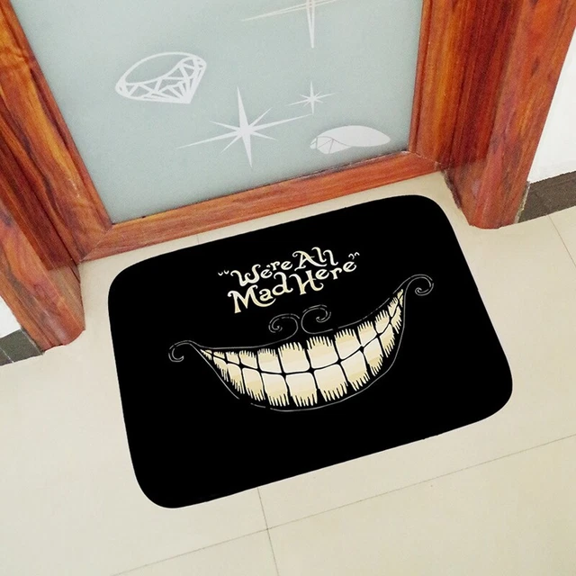 40X60cm We'Re  Mad Here Printed Doormat Floor Mat Home  Mat Super Soft6691