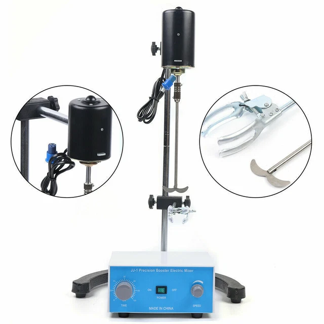 100W Electric Overhead Stirrer Mixer Drum Mix Biochemical Lab Tool Adjustable US