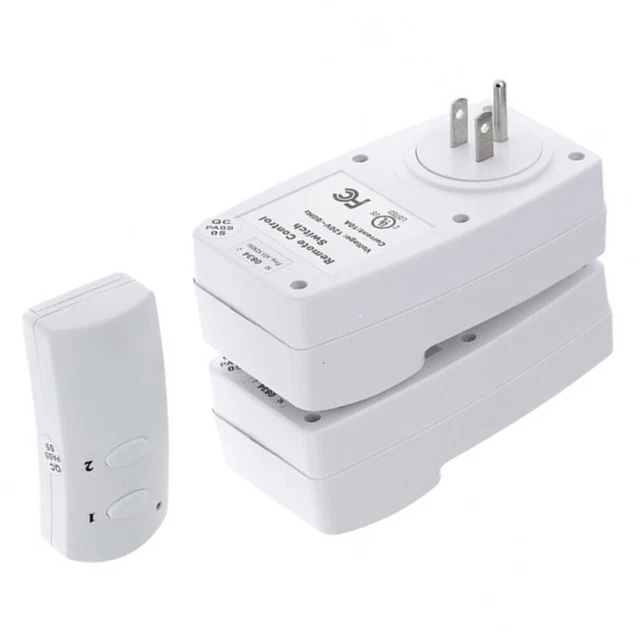 Prise de commutateur de télécommande 2PCS avec 1 télécommande 8
