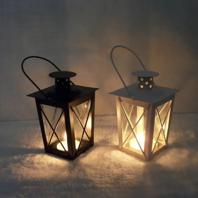 Metal Frame Hanging Lantern Candle Light Lamp Holder Tabletop Wedding Decor