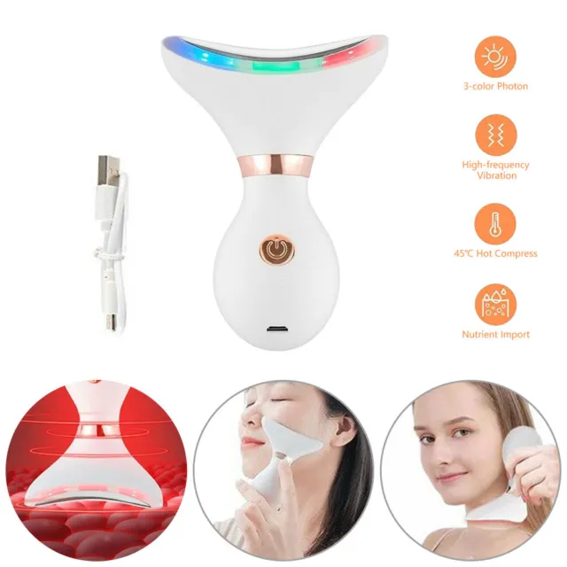 Face Massager Electric Facial LED Beauty Neck Face Lifting Anti Aging Care Women