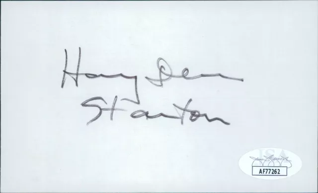 Harry Dean Stanton Actor Signed 3x5 Index Card JSA Authenticated