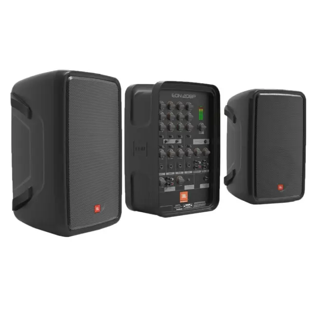 JBL Pro EON208P Packaged 8" 2-Way PA w/Powered 8-Channel Mixer & Bluetooth + Mic