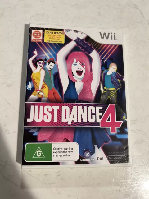 Just Dance 4 - Nintendo Wii Game - Complete With Manual - PAL - FREE POST