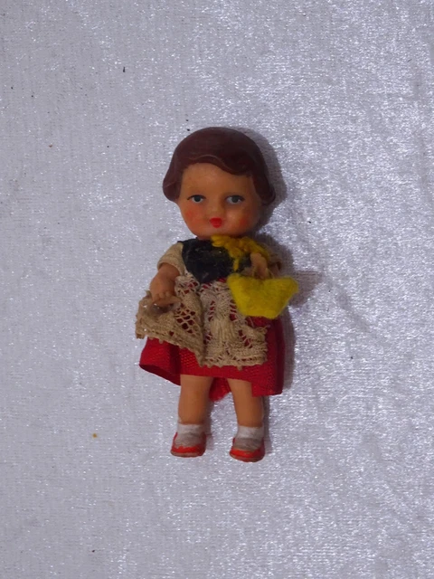 Petite Poupée Vintage Ari Allemande En Caoutchouc - Années 60, Allemagne