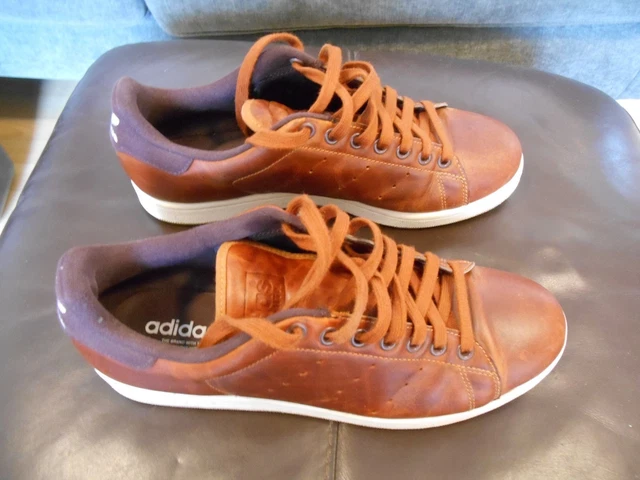 ADIDAS STAN SMITH UK10 VG ++ Mahogany leather PicClick UK