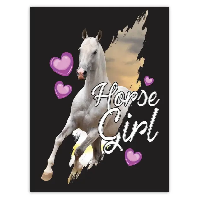 Gift Sticker : For Horse Girl Birthday Hearts Best Friend Animal Lover Rider