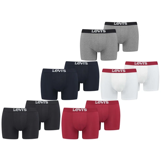 Boxer homme en coton Levi gris