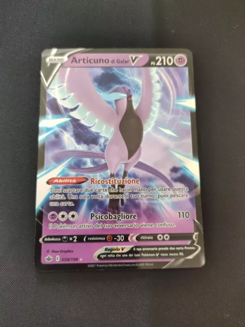 Graad/Psa 10 Articuno di Galar V 074/070 s5a Matchless Fighters