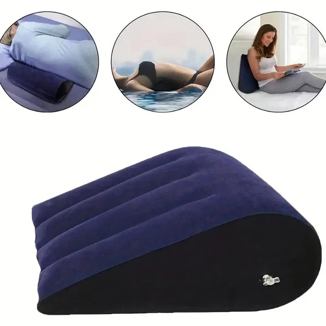 Triangle Inflatable Pillow Love Position Air Blow Cushion Furniture Home Pillow Body Support Pads For Men Women Husband And Wife - 15