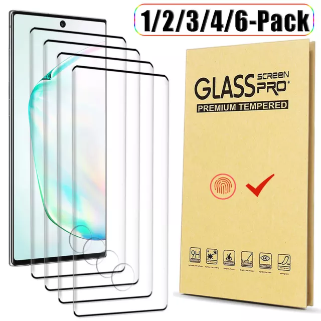 For Samsung Galaxy Note 10 Plus Tempered Glass Screen Protector w Finger Sensor