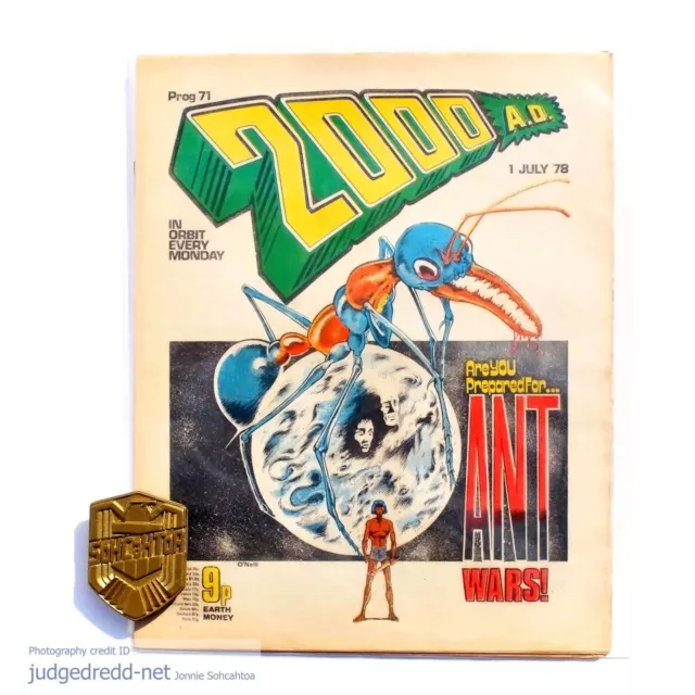 2000AD Prog 71 72 77 78 84 All 5 Banned Dredd Comics + Bag and Board 1978 UK .