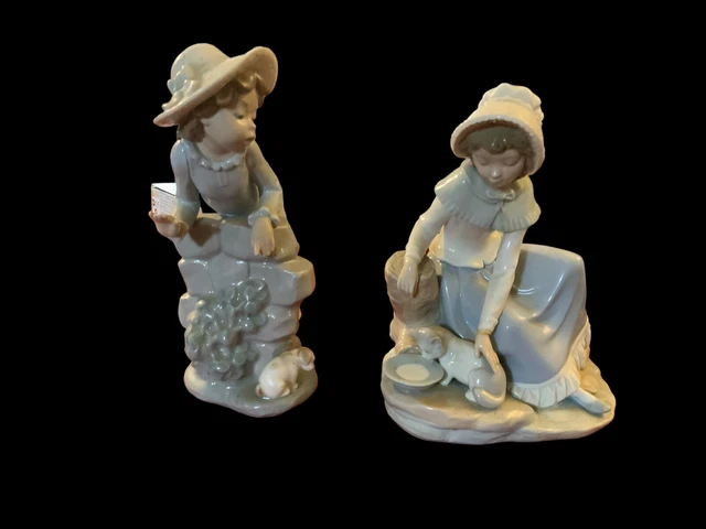 Nao by Lladro Collectible Porcelain Figurines Lot Of 5 Pieces In Excellent Cond