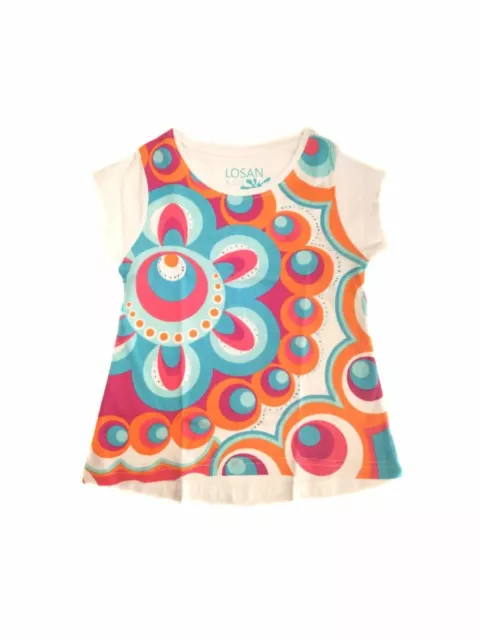 LOSAN T-SHIRT LITTLE GIRLS MANICA CORTA CON BORCHIE MainApps 3