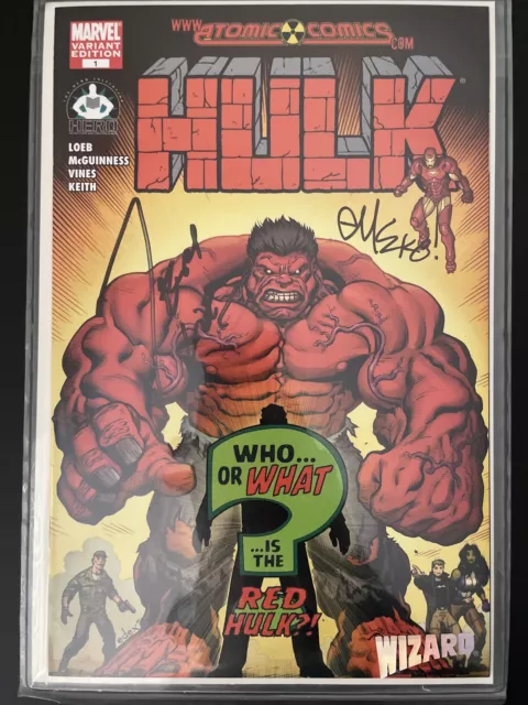 Hulk #1 (Marvel) Atomic Comics Variant Signed by Jeph Loeb & Ed McGuinness