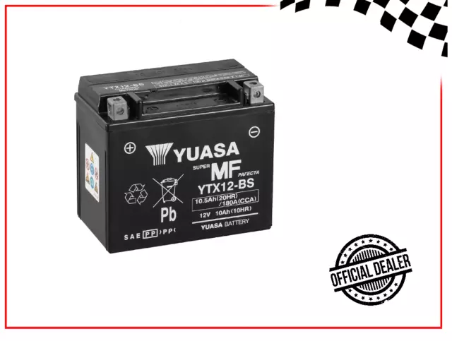 Batteria Yuasa Ytx12-Bs Sigillata Per Kawasaki Kle 650 Versys 650 2007 - 2017