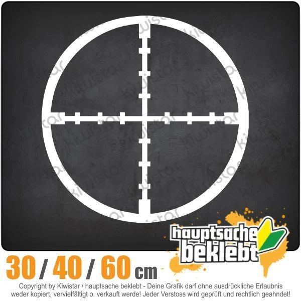 CROSSHAIRS RIFLE SCOPE chf0708 in 3 sizes JDM rear window sticker £7.25