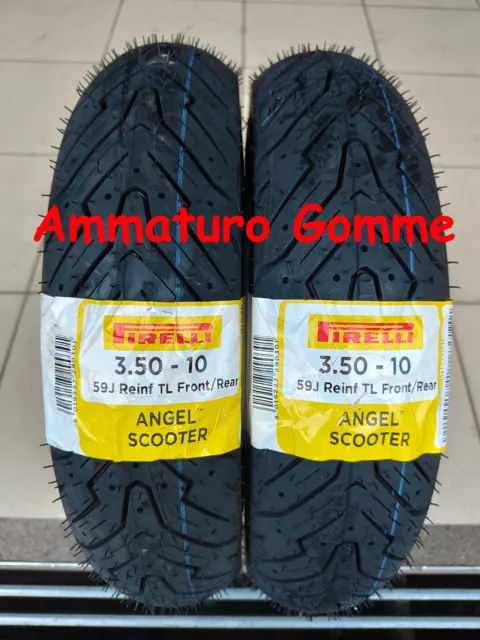 Coppia 3.50-10 59J 6Pr Dot/Anno 2023 Pirelli Angel Scooter X Piaggio Vespa Gomme