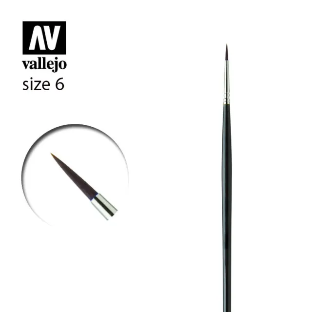 Vallejo Brush Kolinsky Sable 6 P18006 Accessori Per Modellismo Vallejo