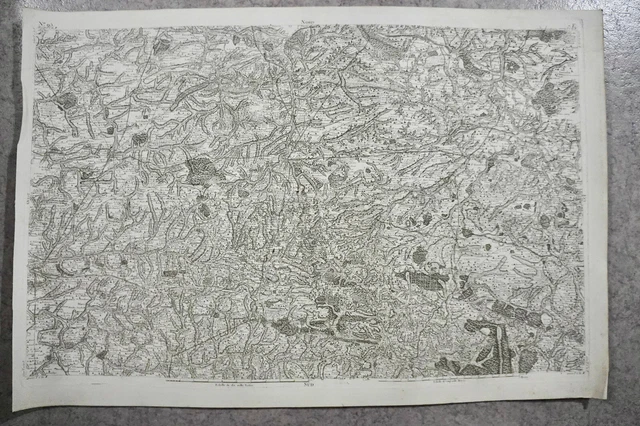 CASSINI CARTE IN PLANO 630mm X 950 mm, 1808, AVRANCHES DOMFRONT , n°95, 7E,
