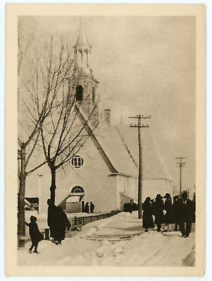 Église St-Pierre ÎLE D'ORLÉANS Quebec 1930-40s Office du Tourisme QC - Montminy