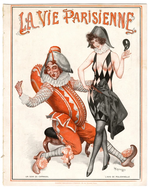 La Vie Parisienne magazine February 2, 1924 Herouard George Barbier Milliere La Vie Parisienne magazine February 2, 1924 Herouard George Barbier Milliere