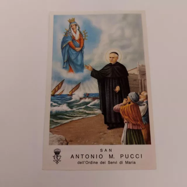 estampa religiosa antigua san antonio m pucci oracion