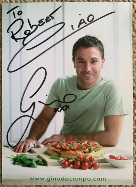 Gino D’Acampo Hand Signed Photo Card Autograph This Morning Chef