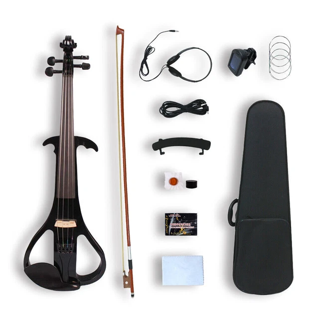 4-4 Violon électrique + Sac De Transport + Casque + Accessoires - Moderne Instrument Musique