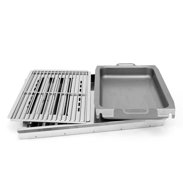 Edelstahl-Brenner Gasgrill Gasbräter fahrbar 3-flammig 11kW Gastro Neu GT3FB 3