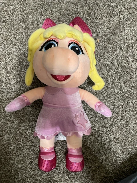 Disney Store Miss Piggy Muppet Babies Plush Pig Pink 12" Soft Toy Stuffed Animal