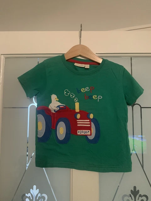 T-Shirt A Maniche Corte Ragazzi Jojo Mamma Bebe Duck Su Tractor Età 2-3 Anni In Ottime Condizioni