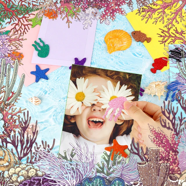 Picture Frame Craft Kits for Kids- 35PCS Kraft Paper Clolorful DIY Craft PhoEN