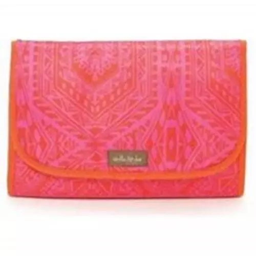 Stella & Dot (new) HANG ON HOT PINK/ORANGE MEDALLION - TRAVEL BAG
