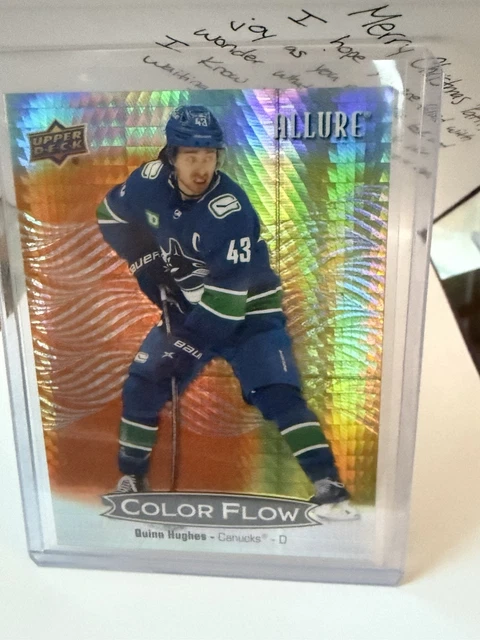 2024-25 UD ALLURE Color Flow Orange-Yellow Spectrum Quinn Hughes /199 # ...
