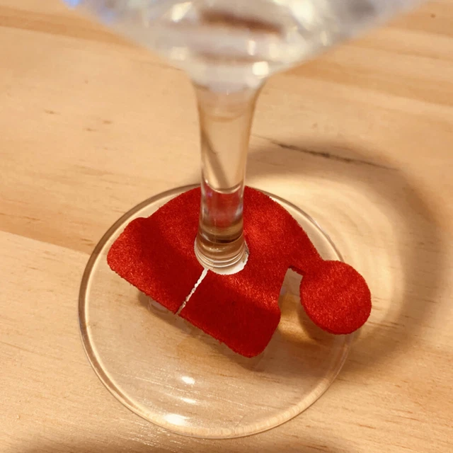 9 Pcs Christmas Serviette Buckle Holiday Wine Glass Charms Ring Party Cup