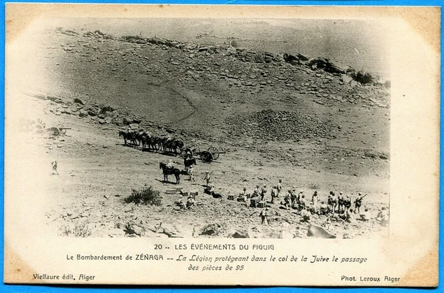 CPA Morocco: Figuig Events - Zénaga - The Legion Protecting Coins