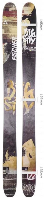 FISCHER BIG STIX AirCarbon Titanium FTi 190cm Skis 8.6 FX12