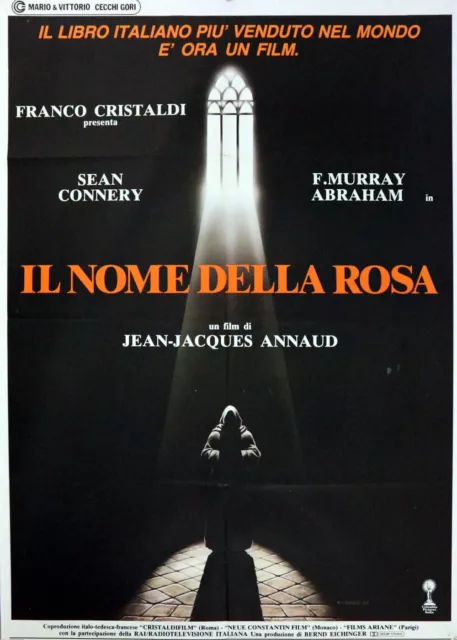 1986 * Manifesto 2F Cinema "Il Nome della Rosa - Sean Connery, F. Murray Abraham