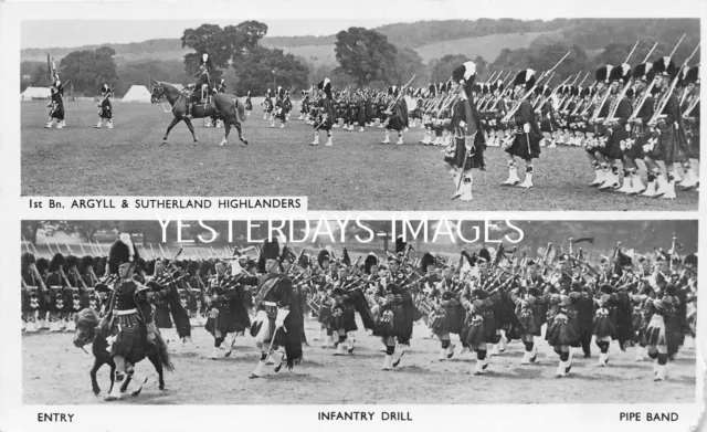 1st Bat Argyll & Sutherland Highlanders Infantry Drill Postcard (33) c1935