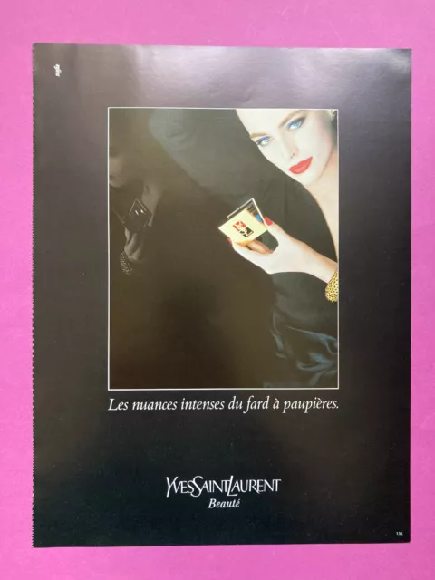 publicité Yves Saint Laurent beauté maquillage 1984 85 vintage advertising mode