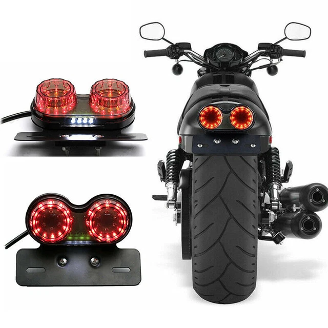 For Motorcycle Quad ATV Dirt Bike LED Brake Stop Rear Tail Light Lamp Universal
