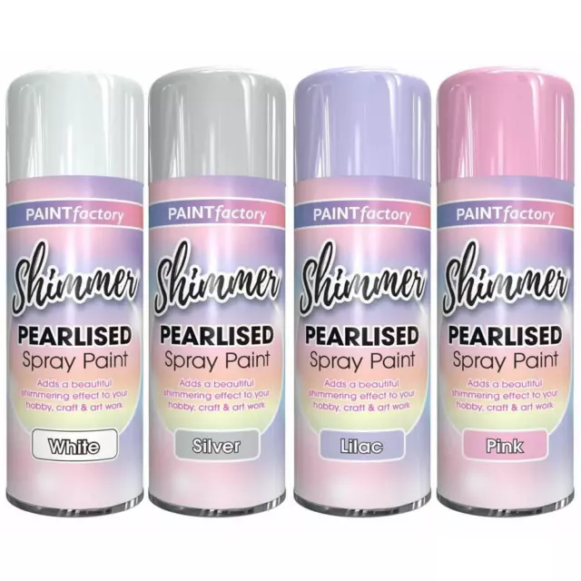 PEARL EFFECT PEARLISED SPRAY PAINT SHIMMERING PINK LILAC 400ML