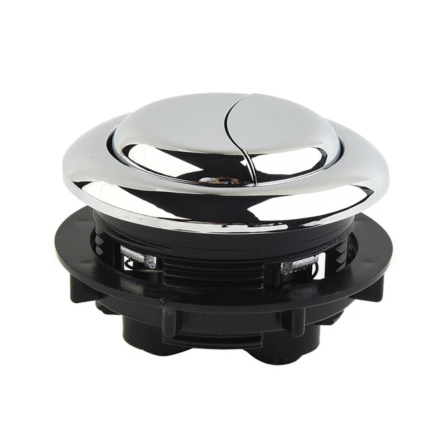 Kit Double Chasse D'Eau Universel SPARES2GO - Bouton Poussoir Chrome, Pour Trous 20-60 Mm - WC