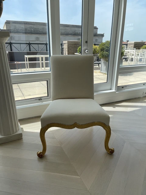 Rose Tarlow Kent Slipper Chairs 22K Gold Leaf